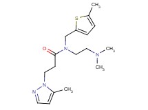 N-[2-(dimethylamino)ethyl]-3-(5-methyl-1H-pyrazol-1-yl)-N-[(5-methyl-2-thienyl)methyl]propanamide