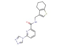 N-(4,5,6,7-tetrahydro-1-benzothien-3-ylmethyl)-6-(4H-1,2,4-triazol-4-yl)pyridine-2-carboxamide