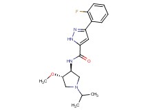 3-(2-fluorophenyl)-N-[(3S*,4S*)-1-isopropyl-4-methoxy-3-pyrrolidinyl]-1H-pyrazole-5-carboxamide