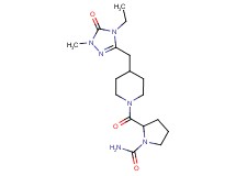 2-({4-[(4-ethyl-1-methyl-5-oxo-4,5-dihydro-1H-1,2,4-triazol-3-yl)methyl]piperidin-1-yl}carbonyl)pyrrolidine-1-carboxamide