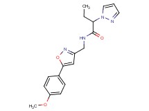 N-{[5-(4-methoxyphenyl)-3-isoxazolyl]methyl}-2-(1H-pyrazol-1-yl)butanamide