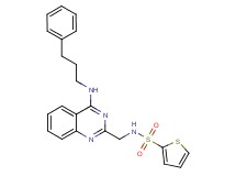 N-({4-[(3-phenylpropyl)amino]-2-quinazolinyl}methyl)-2-thiophenesulfonamide