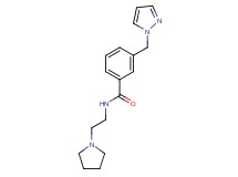 3-(1H-pyrazol-1-ylmethyl)-N-(2-pyrrolidin-1-ylethyl)benzamide