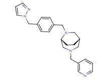 (1S*,5R*)-6-[4-(1H-pyrazol-1-ylmethyl)benzyl]-3-(3-pyridinylmethyl)-3,6-diazabicyclo[3.2.2]nonane