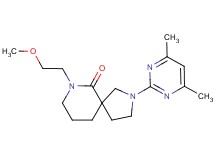 2-(4,6-dimethylpyrimidin-2-yl)-7-(2-methoxyethyl)-2,7-diazaspiro[4.5]decan-6-one
