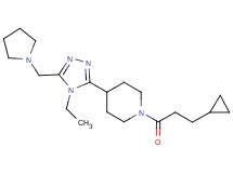 1-(3-cyclopropylpropanoyl)-4-[4-ethyl-5-(pyrrolidin-1-ylmethyl)-4H-1,2,4-triazol-3-yl]piperidine