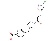 4-({1-[3-(3-chloroisoxazol-5-yl)propanoyl]pyrrolidin-3-yl}methyl)benzoic acid