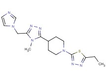 1-(5-ethyl-1,3,4-thiadiazol-2-yl)-4-[5-(1H-imidazol-1-ylmethyl)-4-methyl-4H-1,2,4-triazol-3-yl]piperidine