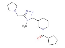1-(cyclopentylcarbonyl)-3-[4-methyl-5-(pyrrolidin-1-ylmethyl)-4H-1,2,4-triazol-3-yl]piperidine