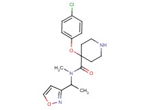 4-(4-chlorophenoxy)-N-(1-isoxazol-3-ylethyl)-N-methylpiperidine-4-carboxamide