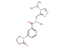 N-[(4-isopropyl-4H-1,2,4-triazol-3-yl)methyl]-N-methyl-3-(2-oxo-1-pyrrolidinyl)benzamide