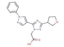 [5-(1-phenyl-1H-pyrazol-4-yl)-3-(tetrahydrofuran-3-yl)-1H-1,2,4-triazol-1-yl]acetic acid