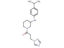 N-(4-isopropylphenyl)-1-[3-(1H-1,2,4-triazol-1-yl)propanoyl]-3-piperidinamine