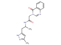 N-[1-methyl-2-(3-methyl-1H-pyrazol-5-yl)ethyl]-2-(4-oxo-3(4H)-quinazolinyl)acetamide