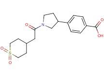 4-{1-[(1,1-dioxidotetrahydro-2H-thiopyran-4-yl)acetyl]-3-pyrrolidinyl}benzoic acid