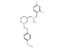 (2,4-difluorobenzyl)({1-[2-(4-methoxyphenyl)ethyl]-3-piperidinyl}methyl)methylamine