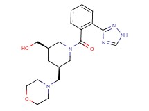 {(3R*,5R*)-5-(morpholin-4-ylmethyl)-1-[2-(1H-1,2,4-triazol-3-yl)benzoyl]piperidin-3-yl}methanol