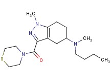 N-butyl-N,1-dimethyl-3-(4-thiomorpholinylcarbonyl)-4,5,6,7-tetrahydro-1H-indazol-5-amine