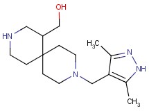 {9-[(3,5-dimethyl-1H-pyrazol-4-yl)methyl]-3,9-diazaspiro[5.5]undec-1-yl}methanol