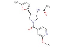 N-[(3S*,4R*)-1-(2-methoxyisonicotinoyl)-4-(5-methyl-2-furyl)-3-pyrrolidinyl]acetamide