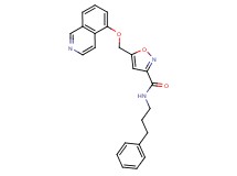 5-[(5-isoquinolinyloxy)methyl]-N-(3-phenylpropyl)-3-isoxazolecarboxamide