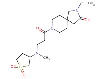 8-[N-(1,1-dioxidotetrahydro-3-thienyl)-N-methyl-beta-alanyl]-2-ethyl-2,8-diazaspiro[4.5]decan-3-one