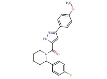 2-(4-fluorophenyl)-1-{[3-(4-methoxyphenyl)-1H-pyrazol-5-yl]carbonyl}piperidine