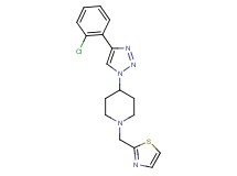 4-[4-(2-chlorophenyl)-1H-1,2,3-triazol-1-yl]-1-(1,3-thiazol-2-ylmethyl)piperidine trifluoroacetate