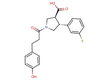 (3S*,4R*)-4-(3-fluorophenyl)-1-[3-(4-hydroxyphenyl)propanoyl]pyrrolidine-3-carboxylic acid