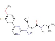 5-cyclopropyl-1-[4-(3-fluoro-4-methoxyphenyl)-2-pyrimidinyl]-N-isobutyl-N-methyl-1H-pyrazole-4-carboxamide
