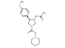 N-[(3S*,4R*)-4-(4-methoxyphenyl)-1-(1-piperidinylacetyl)-3-pyrrolidinyl]acetamide