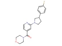 4-{2-[3-(4-fluorophenyl)-1-pyrrolidinyl]isonicotinoyl}morpholine