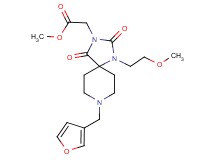 methyl [8-(3-furylmethyl)-1-(2-methoxyethyl)-2,4-dioxo-1,3,8-triazaspiro[4.5]dec-3-yl]acetate