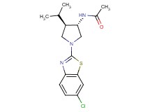 N-[(3S*,4R*)-1-(6-chloro-1,3-benzothiazol-2-yl)-4-isopropylpyrrolidin-3-yl]acetamide