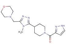 4-({4-methyl-5-[1-(1H-pyrazol-3-ylcarbonyl)piperidin-4-yl]-4H-1,2,4-triazol-3-yl}methyl)morpholine