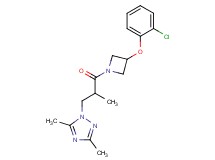 1-{3-[3-(2-chlorophenoxy)-1-azetidinyl]-2-methyl-3-oxopropyl}-3,5-dimethyl-1H-1,2,4-triazole