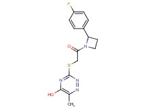 3-({2-[2-(4-fluorophenyl)azetidin-1-yl]-2-oxoethyl}thio)-6-methyl-1,2,4-triazin-5-ol