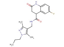 N-[(3,5-dimethyl-1-propyl-1H-pyrazol-4-yl)methyl]-6-fluoro-2-oxo-1,2,3,4-tetrahydro-4-quinolinecarboxamide