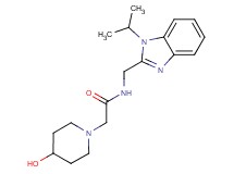 2-(4-hydroxypiperidin-1-yl)-N-[(1-isopropyl-1H-benzimidazol-2-yl)methyl]acetamide