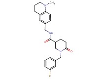 1-(3-fluorobenzyl)-N-[(1-methyl-1,2,3,4-tetrahydro-6-quinolinyl)methyl]-6-oxo-3-piperidinecarboxamide