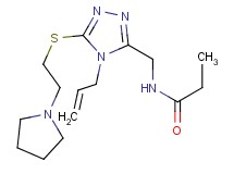 N-[(4-allyl-5-{[2-(1-pyrrolidinyl)ethyl]thio}-4H-1,2,4-triazol-3-yl)methyl]propanamide