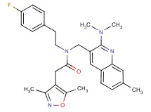 N-{[2-(dimethylamino)-7-methyl-3-quinolinyl]methyl}-2-(3,5-dimethyl-4-isoxazolyl)-N-[2-(4-fluorophenyl)ethyl]acetamide