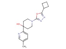1-(5-cyclobutyl-1,3,4-oxadiazol-2-yl)-4-(5-methylpyridin-2-yl)piperidin-4-ol