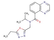 N-[(5-ethyl-1,3,4-oxadiazol-2-yl)methyl]-N-isopropylquinoxaline-5-carboxamide