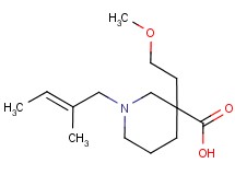 3-(2-methoxyethyl)-1-[(2E)-2-methyl-2-buten-1-yl]-3-piperidinecarboxylic acid