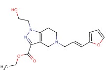 ethyl 5-[(2E)-3-(2-furyl)-2-propen-1-yl]-1-(2-hydroxyethyl)-4,5,6,7-tetrahydro-1H-pyrazolo[4,3-c]pyridine-3-carboxylate