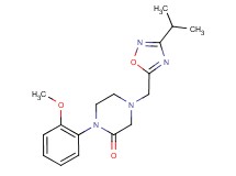4-[(3-isopropyl-1,2,4-oxadiazol-5-yl)methyl]-1-(2-methoxyphenyl)-2-piperazinone