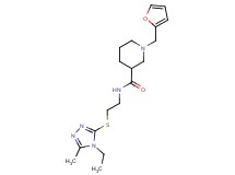 N-{2-[(4-ethyl-5-methyl-4H-1,2,4-triazol-3-yl)thio]ethyl}-1-(2-furylmethyl)piperidine-3-carboxamide