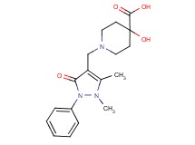 1-[(1,5-dimethyl-3-oxo-2-phenyl-2,3-dihydro-1H-pyrazol-4-yl)methyl]-4-hydroxypiperidine-4-carboxylic acid