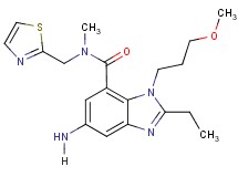 5-amino-2-ethyl-1-(3-methoxypropyl)-N-methyl-N-(1,3-thiazol-2-ylmethyl)-1H-benzimidazole-7-carboxamide